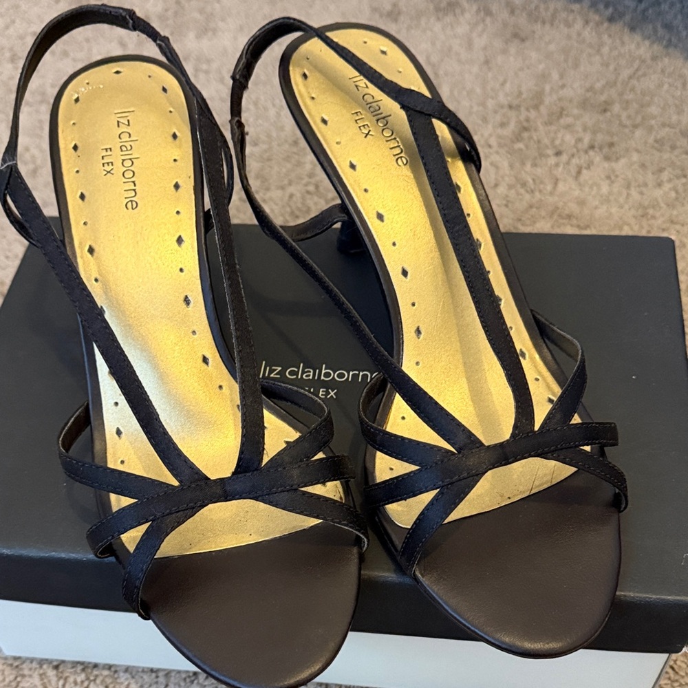 Liz Claiborne Dark Brown Strappy Heels